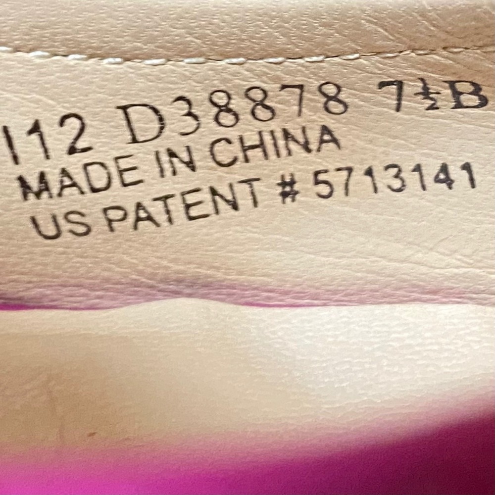 Cole Haan Womens 7.5B Pink Leather Peep Toe Wedge Pumps Comfort Slip On Shoes - Picture 6 of 6